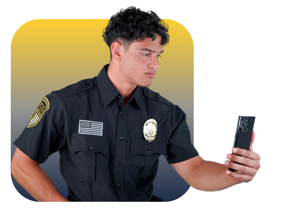 Secure Guard officer monitoring via mobile device